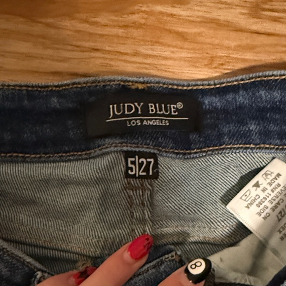 Judy Blue Two-Tone Flare Jeans - Picture 2 of 3